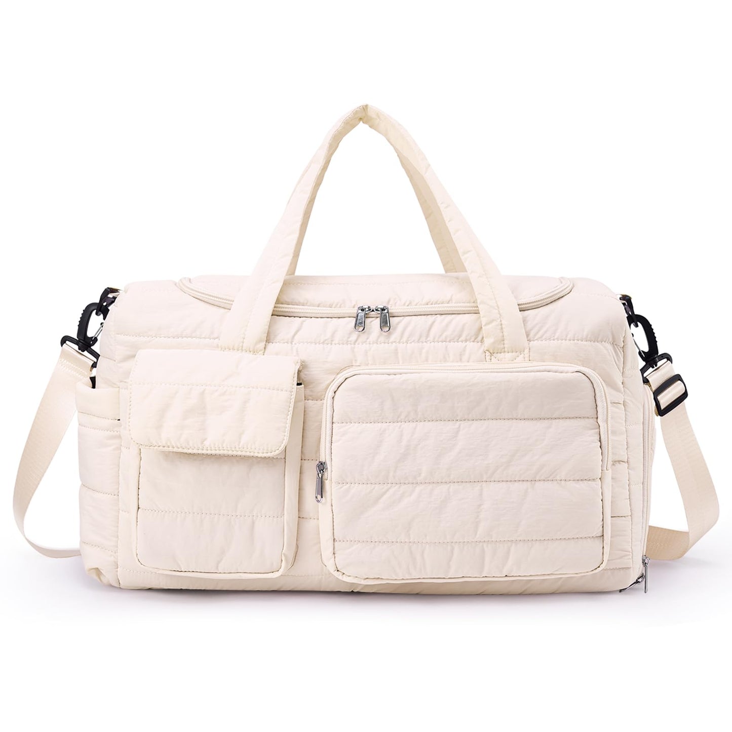 Small Gym Bag for Women, Travel Duffle Bag Carry On Weekender Bag with Shoe Compartment