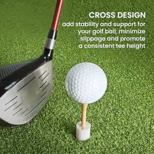 Rubber Golf Tees for Mats - 5 Pack Pure White 1.5"
