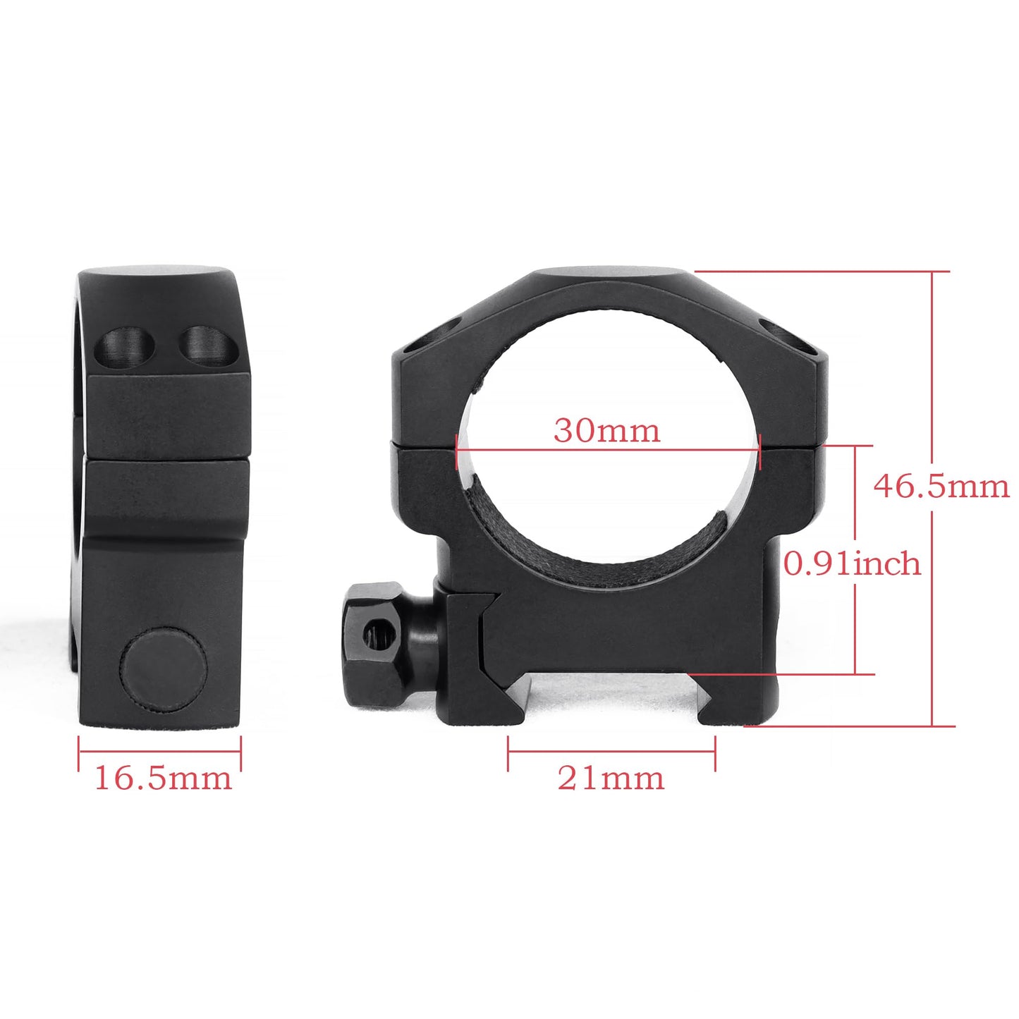 TPO 30mm Picatinny Scope Mount 30mm Scope Rings for Picatinny Rail LD Series (Low Profile) LD30L