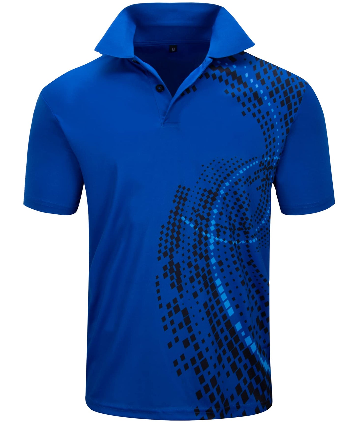 ZITY Golf Polo Shirts for Men Short Sleeve Athletic Tennis T-Shirt Blue L
