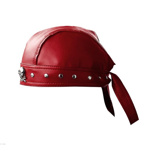Biker Rock Bandana Doo Do Rag Headwrap Punk Skull Cap Du Rag Red Unisex (Red)