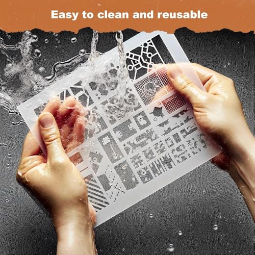 Reusable Stencil for Painting, Horse with Cowboy Silhouette, 8.5x11 Inches, Durable Plastic