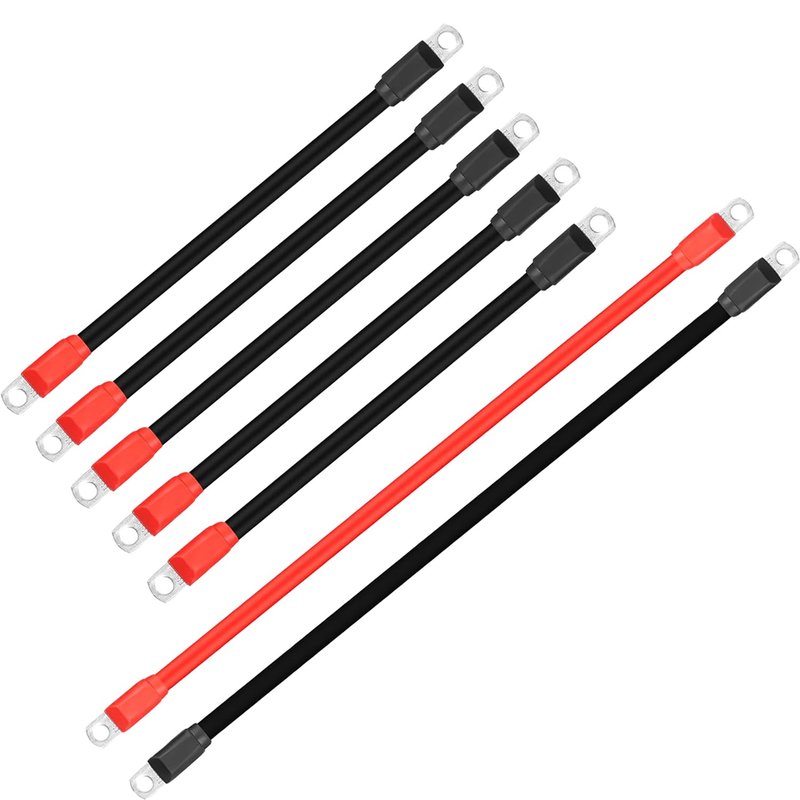 Bleigeeh 𝐔𝐩𝐠𝐫𝐚𝐝𝐞𝐝 7 Pack Golf Cart Battery Cables Compatible with EZGO TXT 36V and 48V 1994-UP 4 Gauge AC/DC Wiring Kit, Ultra Long,Flexible and Durability Golf Cart Battery Cables Set