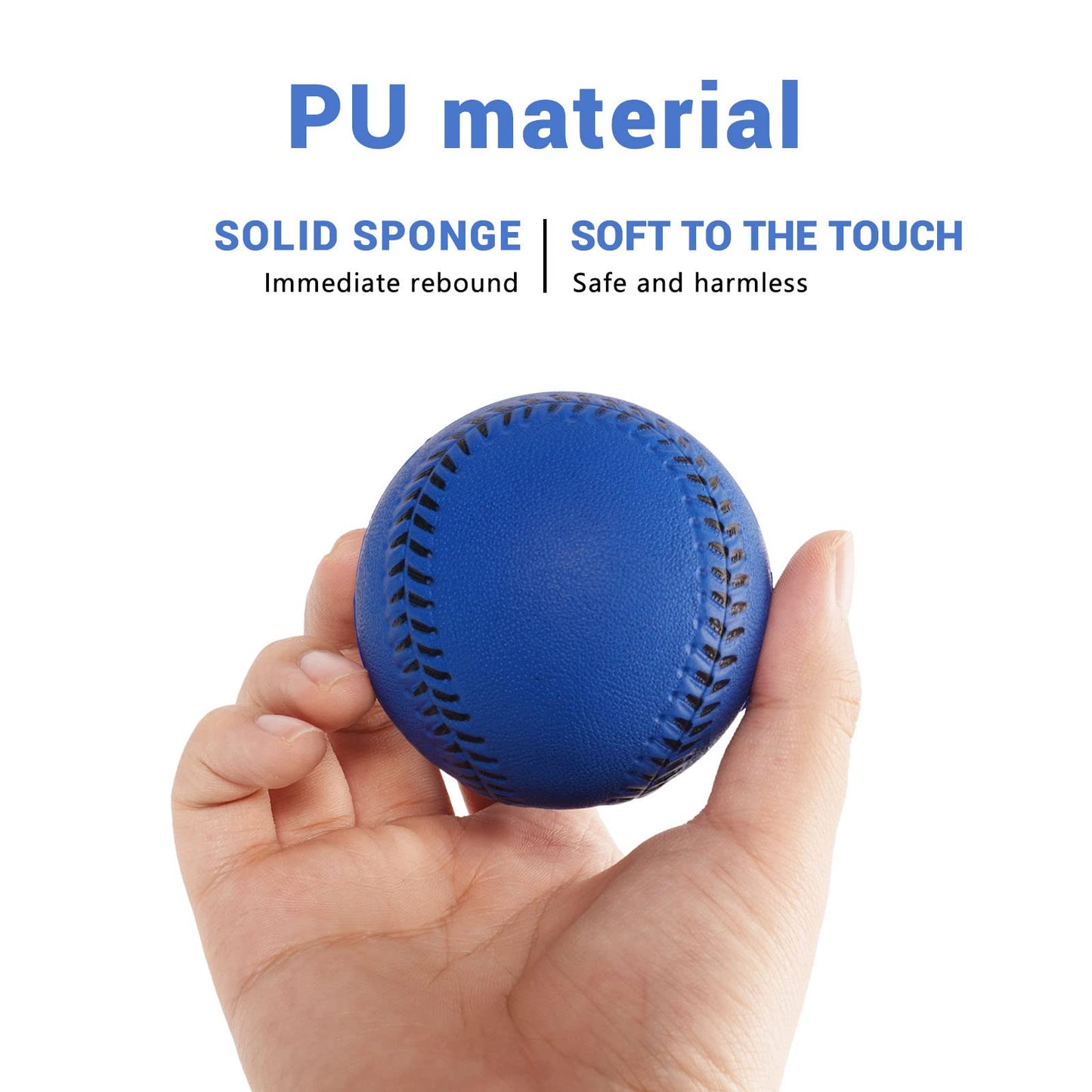 Baisidiwei Soft Baseballs, Foam Training Baseball 12 Pack for Kids Regulation Size Foam Baseballs for Soft & Safe Throwing, Catching and Batting Practice (Blue)