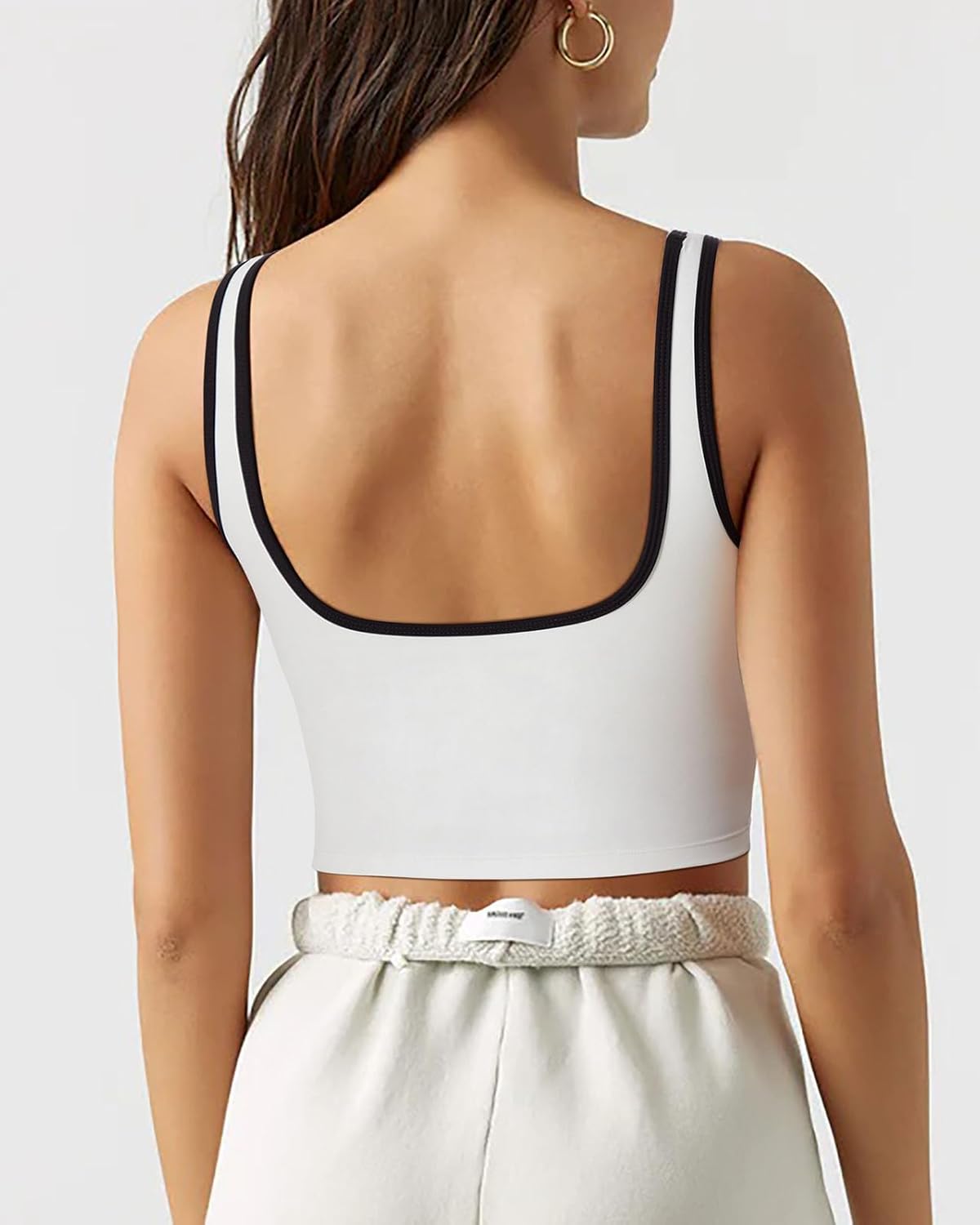 SUUKSESS Sports Bra - Sweetheart Neckline Padded Longline Crop Top for Women | Comfortable Workout Wear