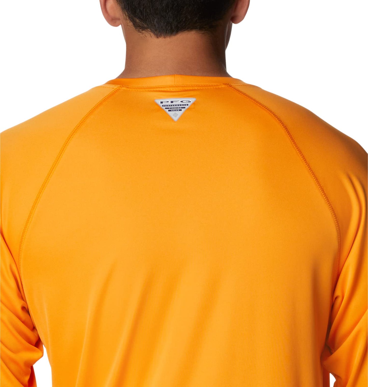 Columbia Men's Terminal Tackle Long Sleeve Shirt, Orange Blast/Black Logo, 4X Tall