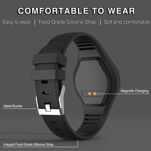 Focwony Kids Led Digtial Fitness Tracker Watch for Ages 5-15, No App Waterproof Wristwatch, with Pedometer Step Counter Alarm Clock, for Children Goys Girls Teens (Black)