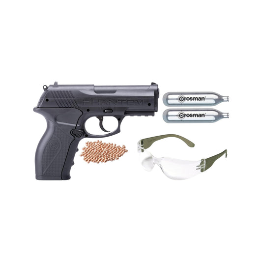 Crosman P10KT CO2 BB Pistol Kit - 20-Round Mag - 480 FPS - Black