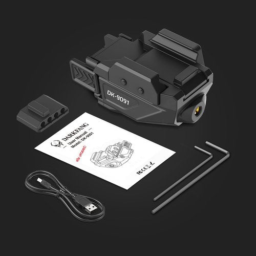 DARKFANG Low Profile Green Laser Sight for Glock and Picatinny Rail Mount with Momentary/Strobe Functions
