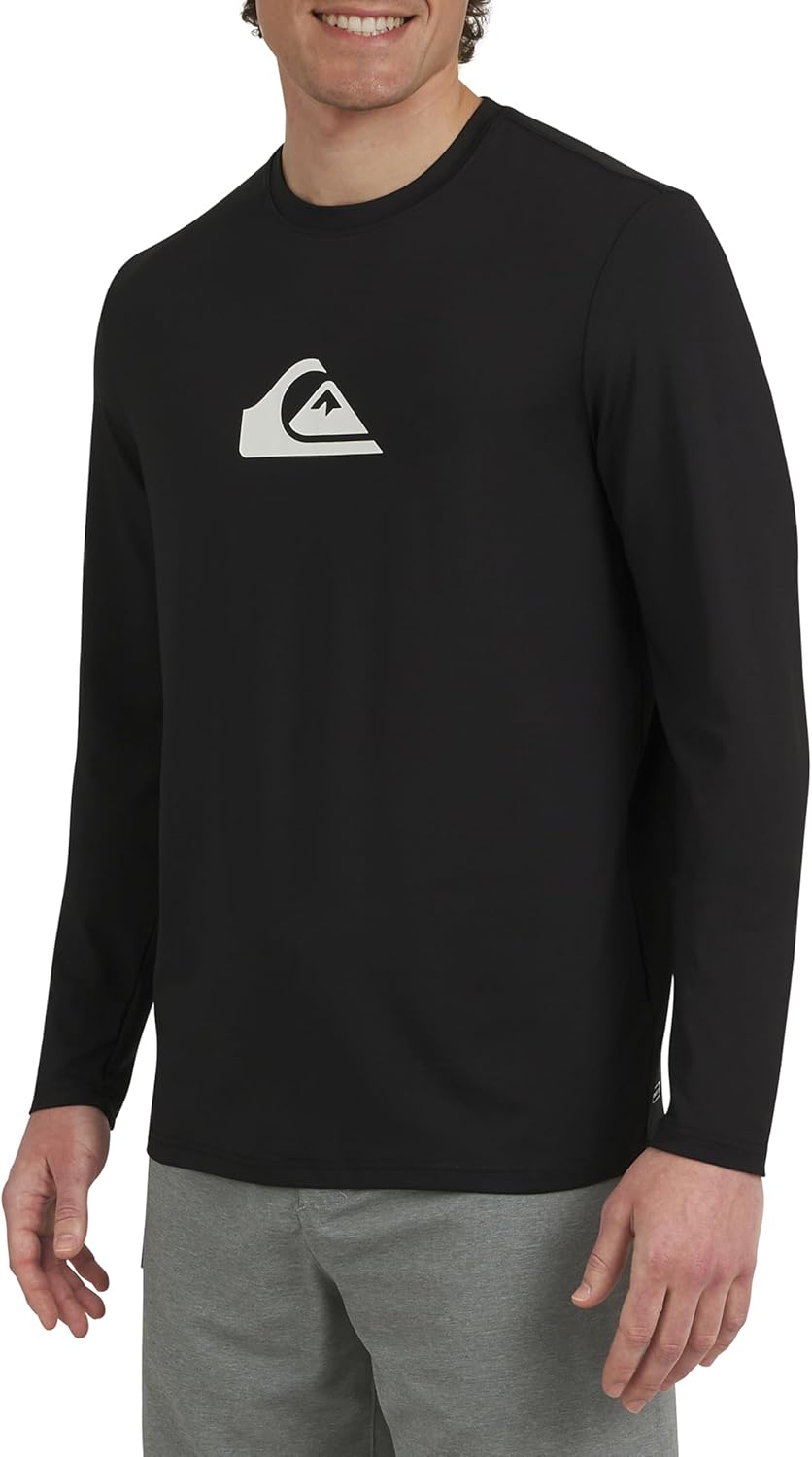 Quiksilver Men's Long Sleeve Rash Guard Shirt - UPF 50 Sun Protection | Regular Fit (S-XXL)