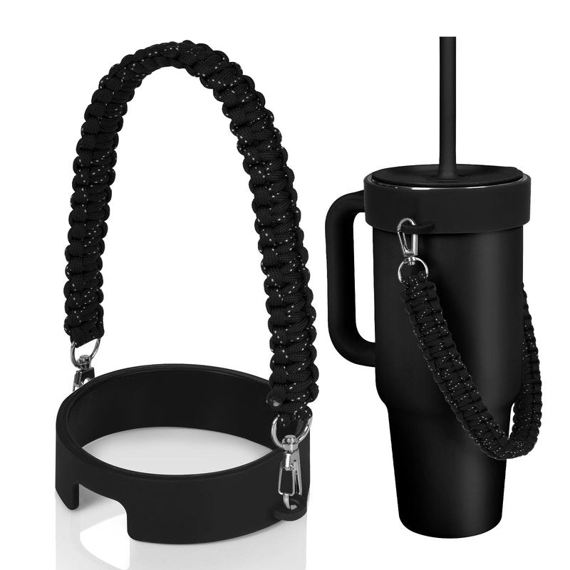 Greant Water Bottle Handle for HydroFlask Tumbler Handle 40oz & 32oz, Strap for HydroJug 40oz Tumblers, Tumbler Carrier for BruMate 40 oz, Black