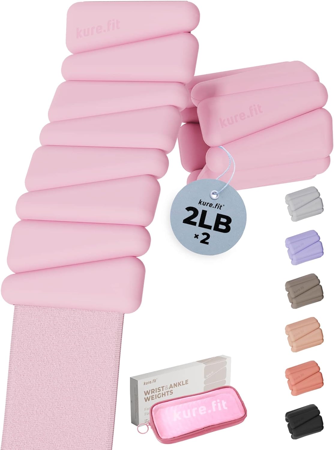 Pilates Weight - Women's Wrist & Ankle Weights Set | 1LB/2LB Adjustable Bangles