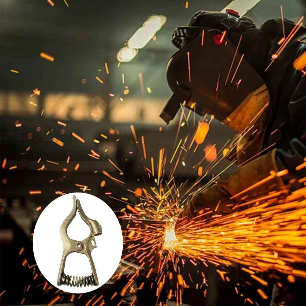 Vaphy 300-Amp T-Style Welding Ground Clamp Brass