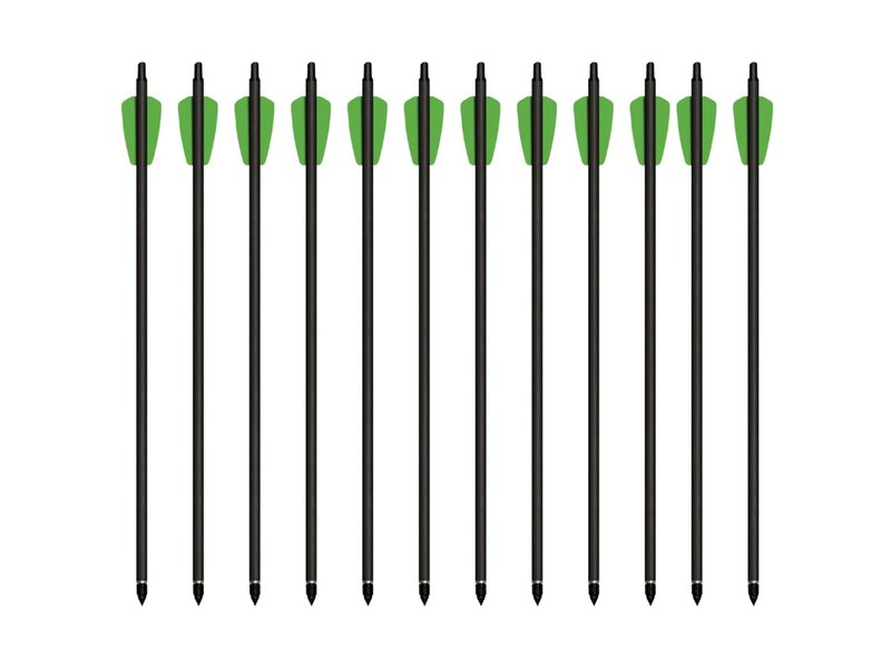 Cold Steel Cheap Shot 130 Carbon Crossbow Bolts, 15-inch Length, 175-grain, Pack of 12