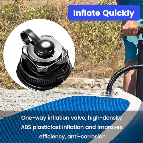 Inflatable Boat Air Valve,2PCS Replacement Caps Spiral Plugs 0ne-Way