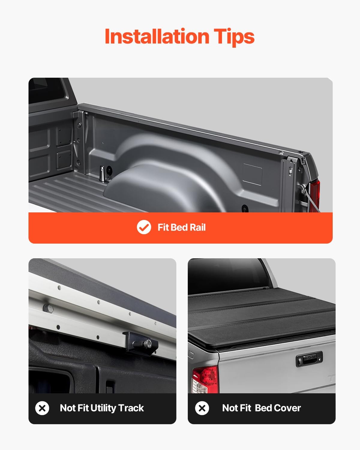 VEVOR Overland Truck Bed Rack - Adjustable Cargo Rack with Sidebar | 54.3-68.3 in Width, 900 lbs Capacity