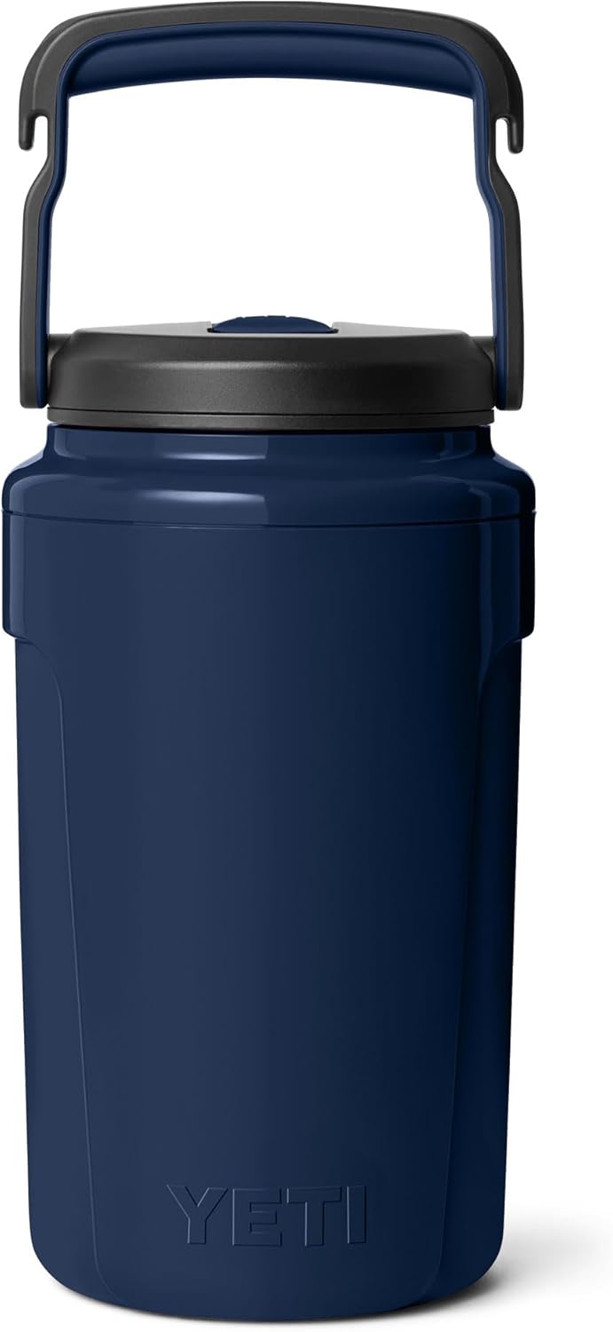 YETI Silo Half Gallon Insulated Water Jug - Lightweight, Leakproof Sports Bottle with Straw Cap & Fence Hook - Keeps Drinks Ice-Cold - Navy