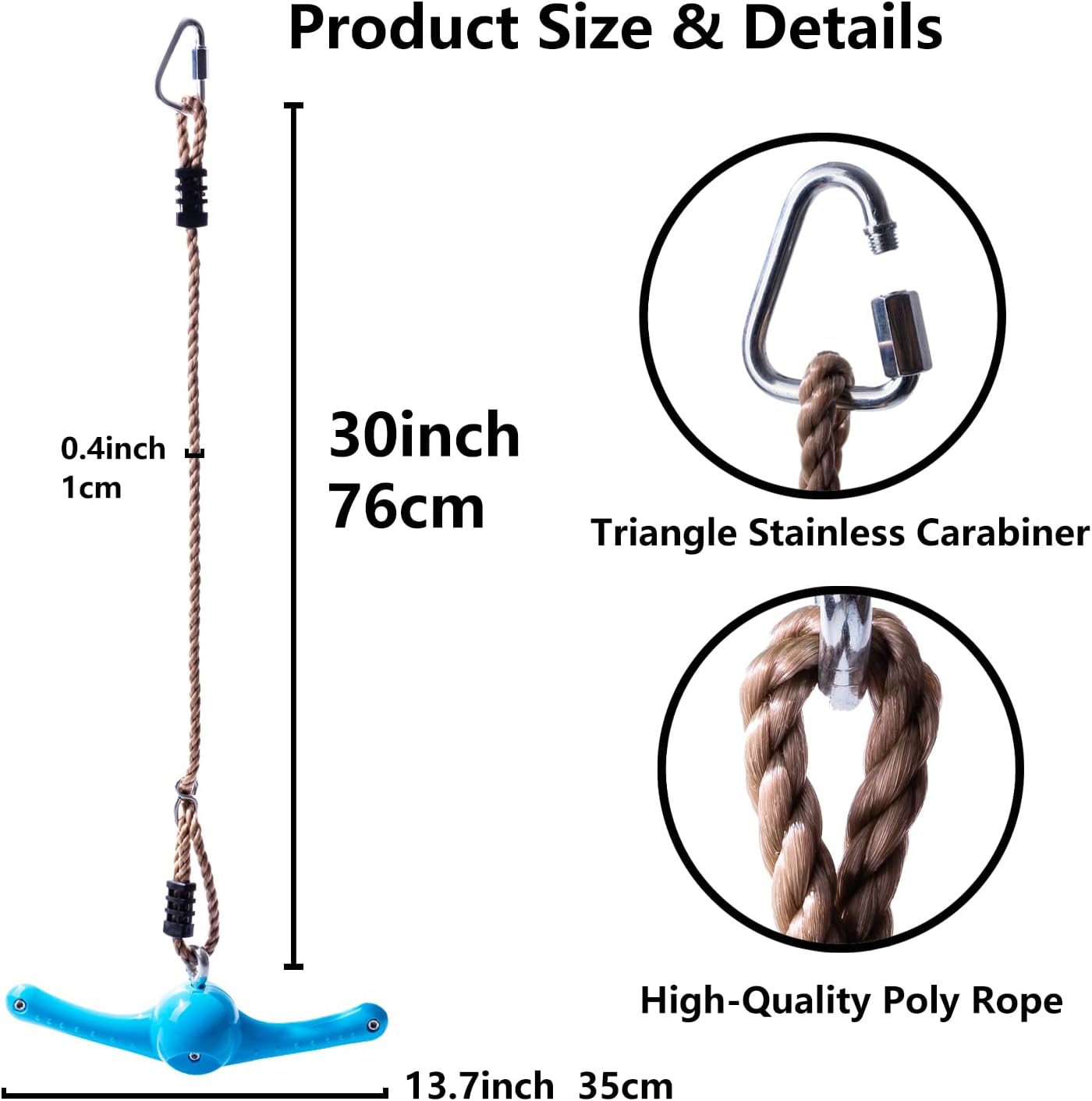 Ninja-Twister Swing Set - 360° Handle Twist for Kids | Adjustable Slackline Attachments for Outdoor Fun