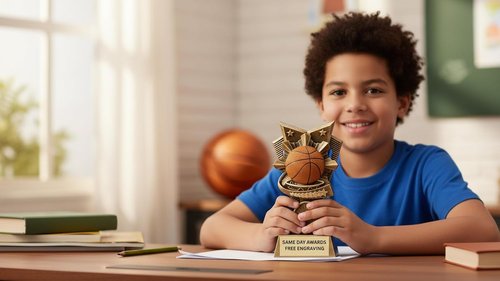 Champion V Sports Trophy - Custom Engraved 6-Inch Award for Youth & Adult Sports Teams | Perfect for Tournaments & MVPs
