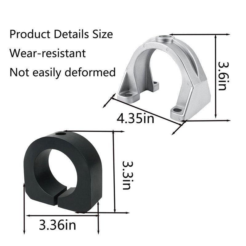2Pack (72037-G01 72117-G01) Rear Spring ISO Mount Cap/Rubber Bushing,Compatible with EZGO TXT Gas Golf Cart 1994-2008 Driver Passenger Side