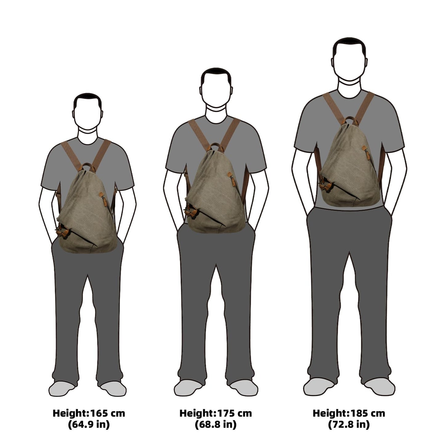 KL928 Canvas Vintage Backpack – Large Casual Daypack Outdoor Travel Rucksack Hiking Backpacks for Men Women