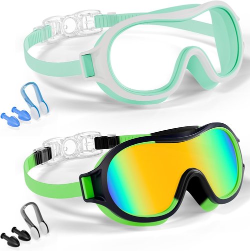 Aegend Swim Goggles for Kids 3-15 | Anti-Fog, UV Protection & Wide Vision - Waterproof Design