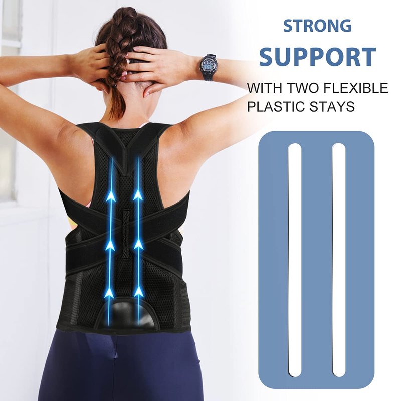 ABACKH Back Brace Posture Corrector for Women and Men - Adjustable Posture Back Brace for Upper and Lower Back Pain Relief - Improve Back Posture and Lumbar Support,XX-Large(Waist:42-48 Inches)