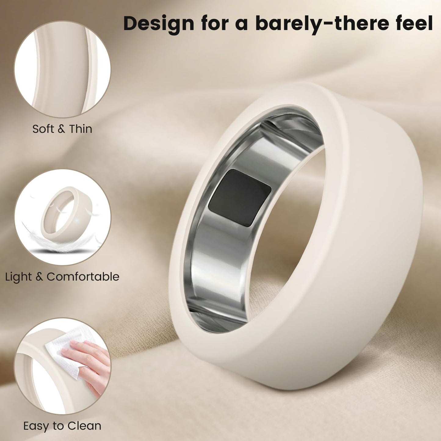 15 Pack Cover Compatible with Oura Ring Gen 4/ Gen 3 - Charging Directly with Protector, Anti-Scratch Elastic Thin Silicone Case for RingConn Gen 3/ Gen 2