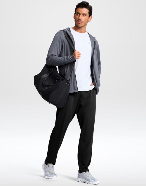 G Gradual Men's Sweatpants with Zipper Pockets Lightweight Athletic Workout Pants Soft Casual Lounge Sweat Pants for Mens(Black, XL)