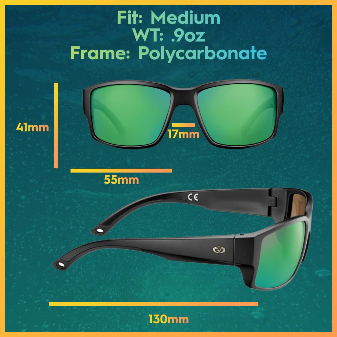 Flying Fisherman Baleen Polarized Sunglasses for Men, Women, Fishing, Boating, Outdoor Sports, 100% UV Protection