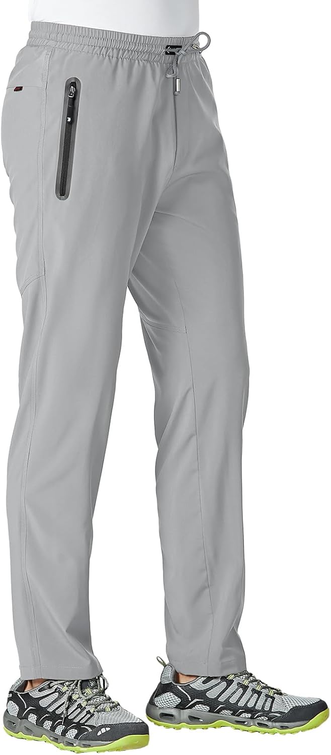 Rdruko Men's Casual Pants - Lightweight Quick-Dry Outdoor Workout Sweatpants | Ideal for Hiking & Running
