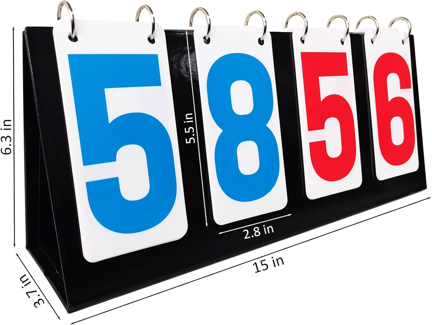 Skiennix Portable Score Keeper - 4-Digit Flipper for Football, Basketball & Tennis Games