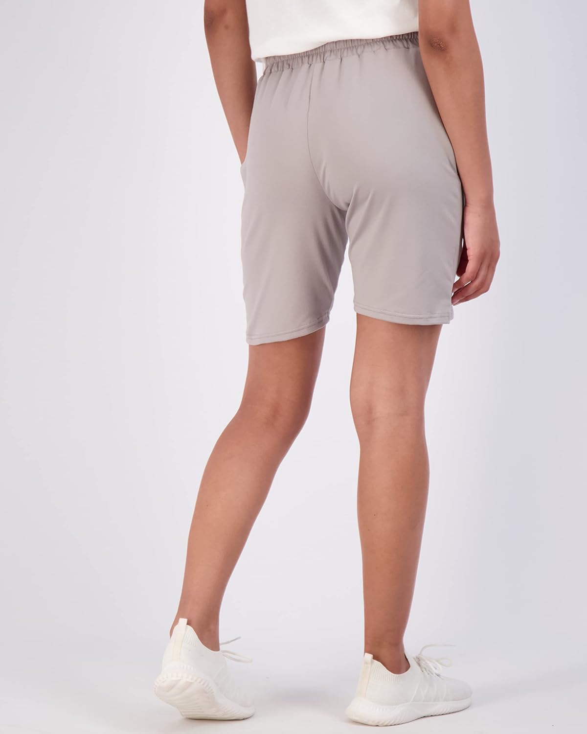 Real Essentials Women's Bermuda Yoga Shorts - Super-Soft, Comfy & Loose Fit with Pockets | 7" Length, Plus Sizes Available
