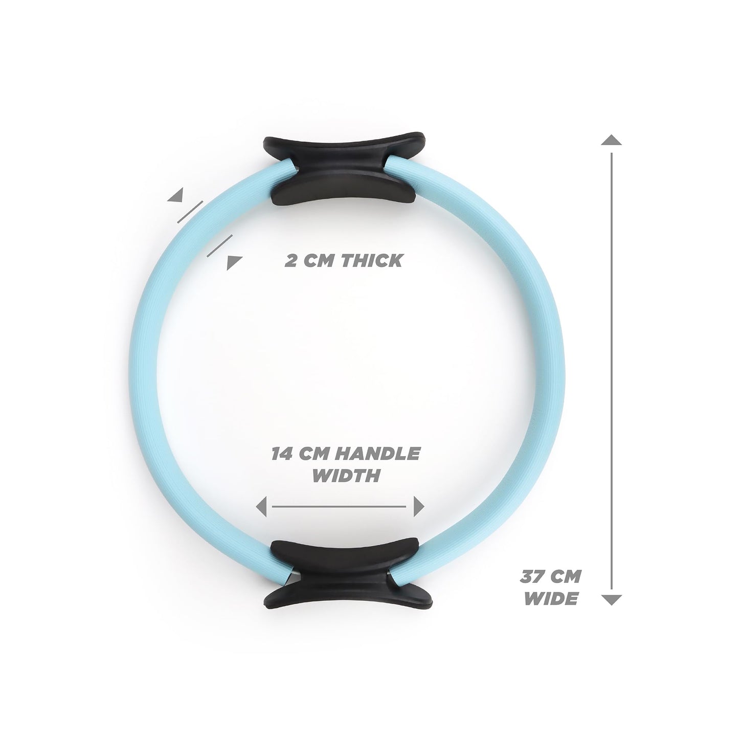 Phoenix Fitness Pilates Ring - Double Handle Exercise Circle Fitness Magic Circle Resistance Ring Dual Grip for Yoga Core Training - 15 Inch - Blue