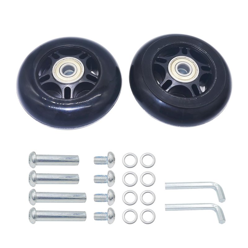 Mute Wear-resistant Luggage Suitcase Wheels Roller Skating Wheels Replacement Kit Outer Diameter 70mm Bearing Hole Diameter 8mm