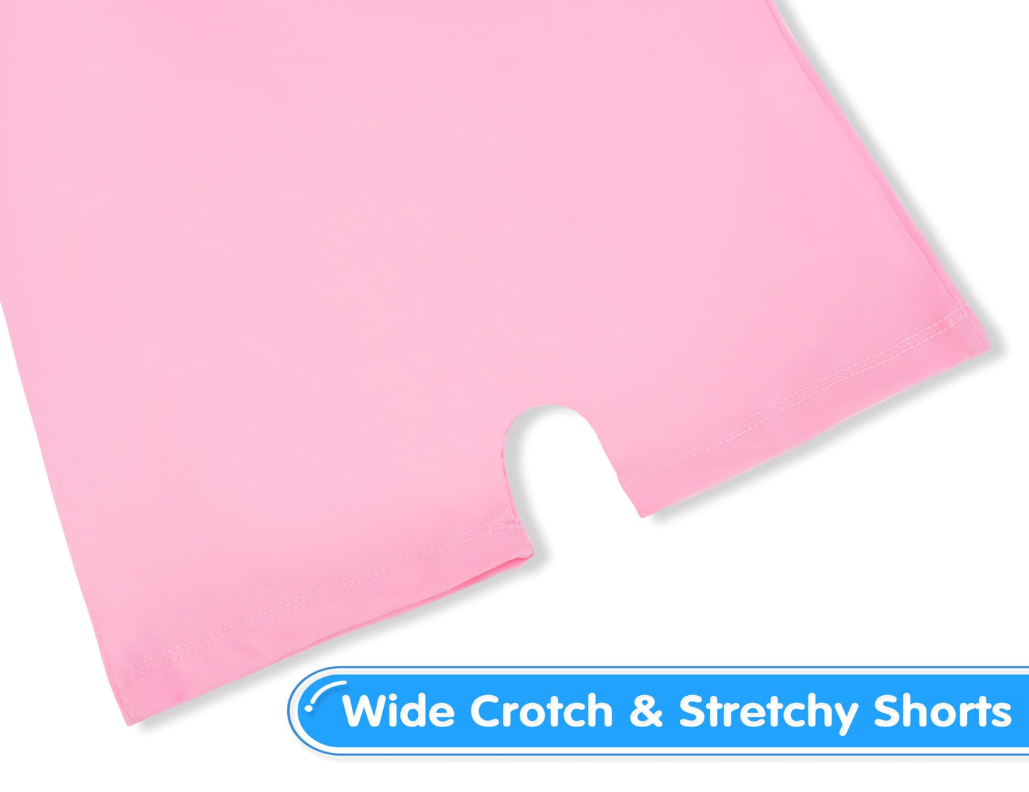 Nokecina Gymnastics Leotards for Girls Size 7-8 Years Old One-Piece Solid Pink Unitards with Shorts