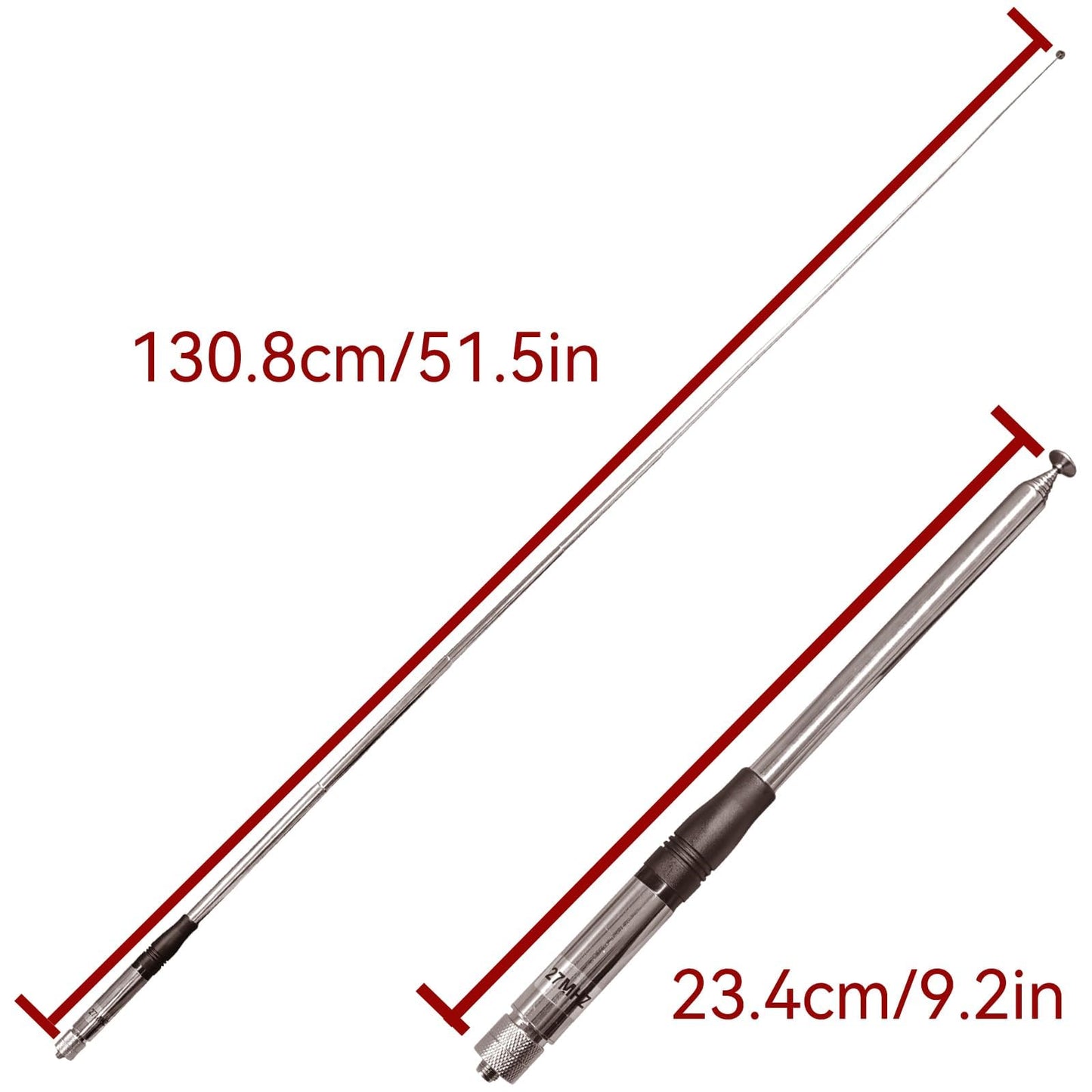 Radtel RTA-27B Telescopic 27MHz CB Antenna SMA-Female Connector for Radtel RT-860 RT-880 RT-880G UV-98 Plus RT-920 RT-950 RT-950 PRO BJ-7800 BJ-9000 Handheld Radio