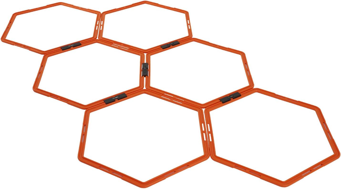 Yes4All Hex Agility Rings - Speed Training Hurdles with Carrying Bag for Enhanced Footwork Skills