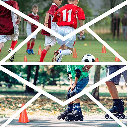 7-Inch Plastic Agility Cones - Set of 20 for Sports & Party