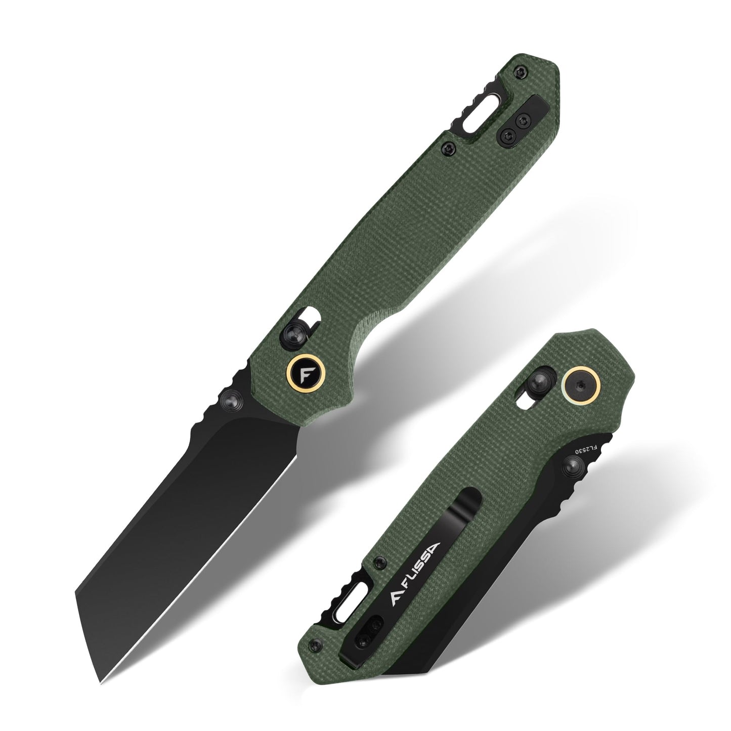 SKIF FLISSA Pocket Knife with 14C28N Stainless Steel Blade, Linen Micarta Handle, Axis Lock and Reversible Belt Clip, One-Hand Open Folding Knife for Hiking, Camping, Fishing, Indoor and Outdoor Activities