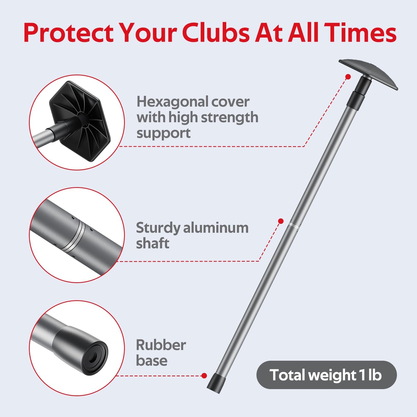 VOGOLF Golf Travel Support Arm,Golf Travel Brace, Golf Travel Protection Kit,Golf Travel Bag Support System (PRO) (Pro)