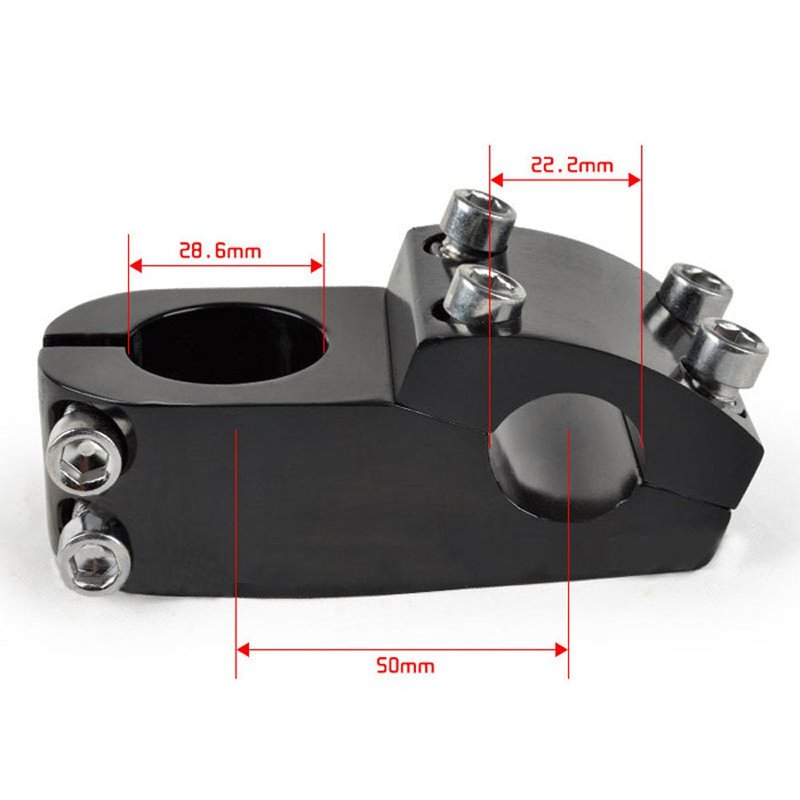 SENQI BMX Bicycle Downhill Stem 22.2 * 28.6 * 50mm Silver