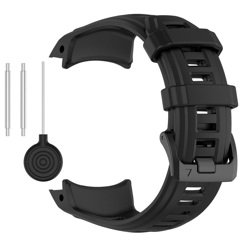 MOTONG Compatible with Garmin Instinct 3 45mm Replacement Band - Repalcement Silicone Wrist Watch Strap Band Compatible with Garmin Instinct 3 50mm(Black)