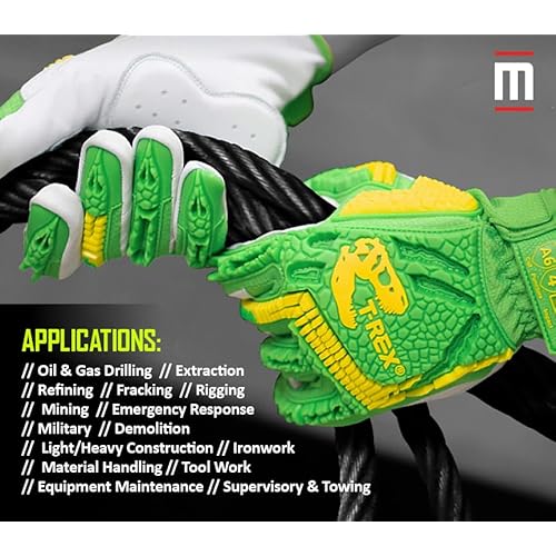 MAGID Windstorm Series¢ç Cut-Resistant Impact Gloves, 1 Pair, 9/L, Hi-Vis, Work Gloves Men Women Heavy Duty, Grip Gloves (A6 Goatskin Palm)