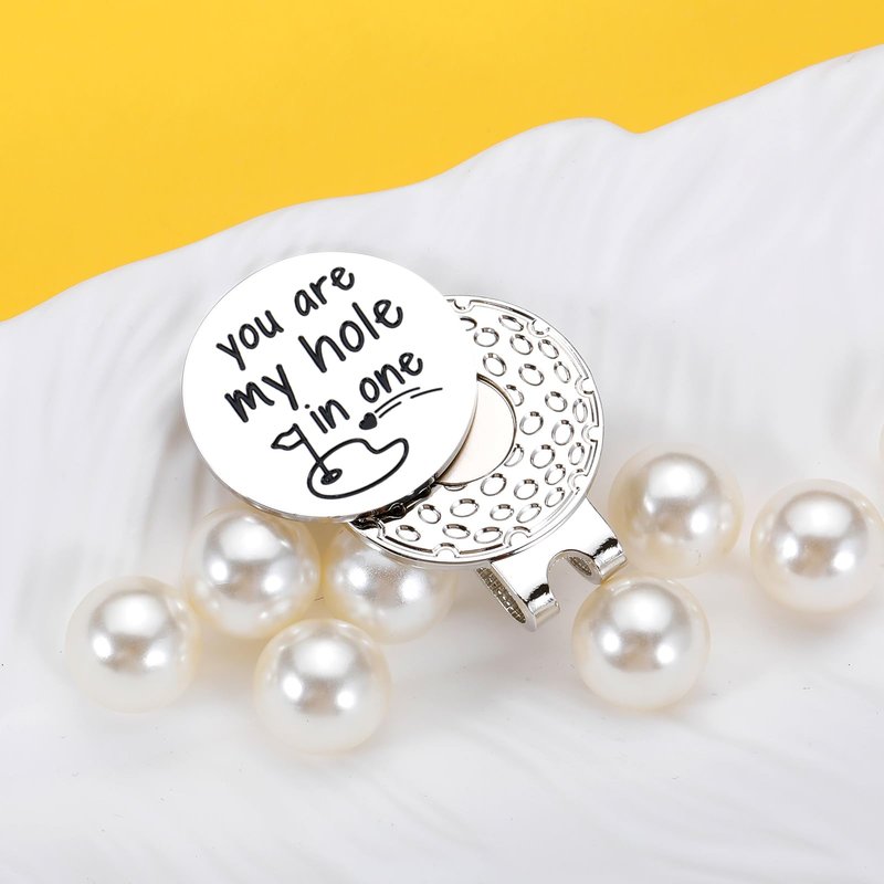 TI-EDC Valentines Gift for Him Golf Ball Markers，Gift for Men Husband Boyfriend Golf Lovers Him from Wife Girlfriend Couple Birthday Wedding Anniversary Golf Accessory Magnetic Hat Clip