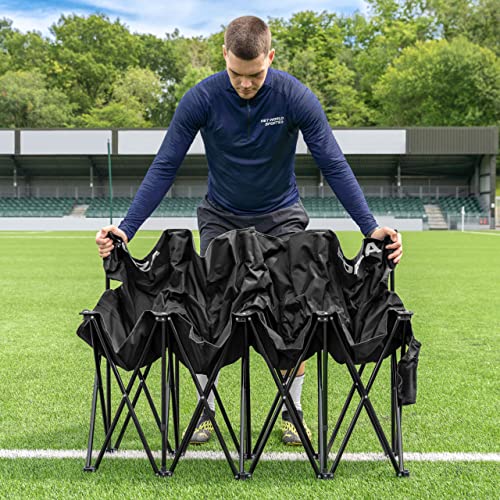 Portable Aluminum Team Bench - 4-Seater Pro Without Shelter