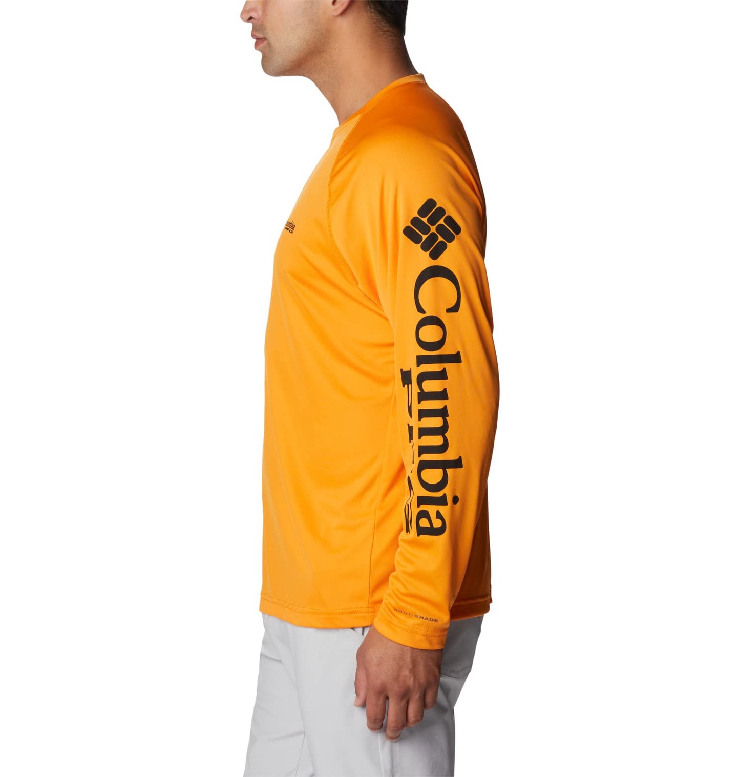 Columbia Men's Terminal Tackle Long Sleeve Shirt, Orange Blast/Black Logo, 4X Tall