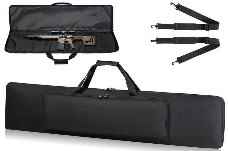 DBTAC Urban Minimalist Basic Low Profile Single Long Rifle Bag Pistol Gun Case for Airsoft Range Shooting Outdoor Hunting | 45", Black
