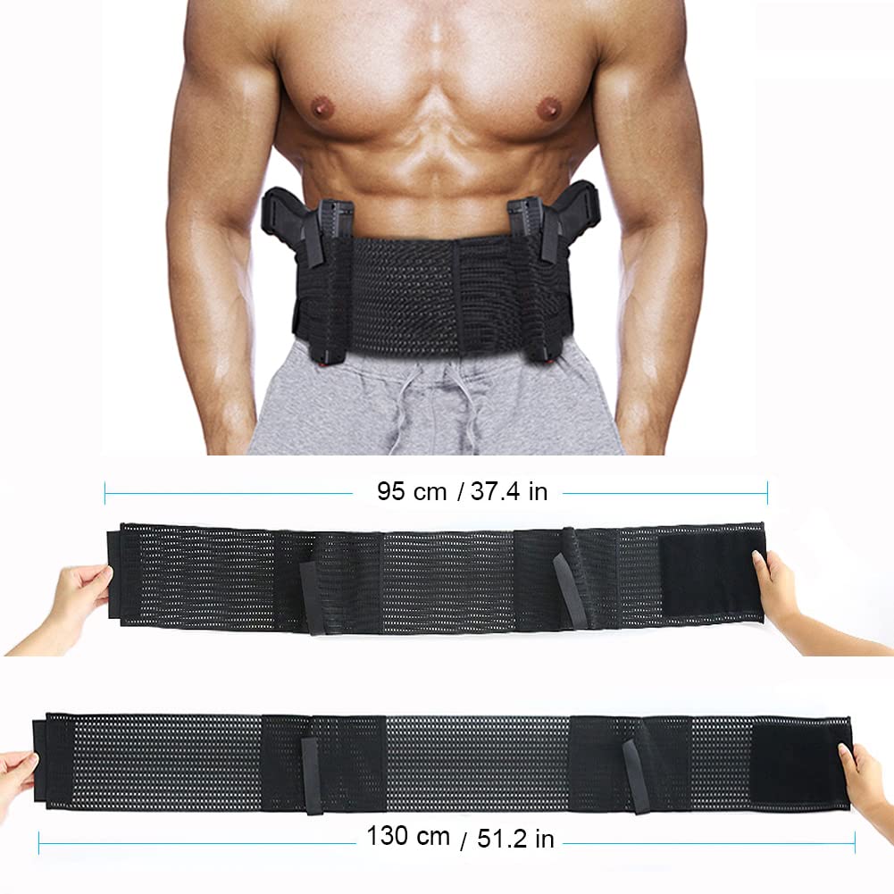 Accmor Belly Band Holster for Concealed Carry, Elastic Breathable Waistband Gun Holster for Women Men, Right and Left Hand Draw