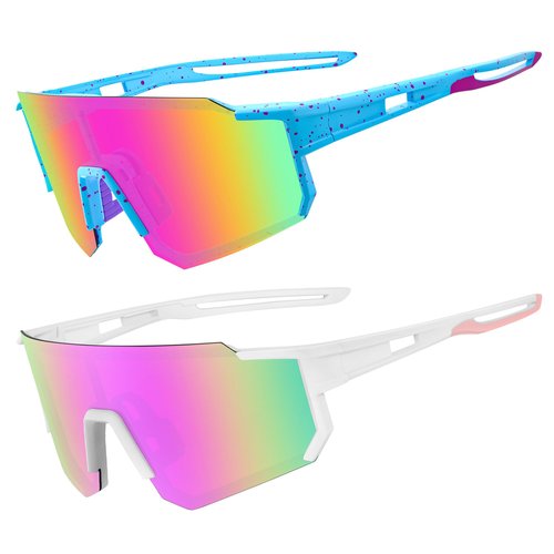 MVPTGRS 2 PackPolarized Sports Sunglasses for Men Women, Mens Sunglasses with UV Protection for Fishing Driving Softball Golf